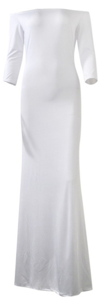 New plus maternity maxi mumu no shoulder off dress